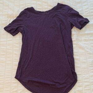 lululemon athletica Dark Purple Short Sleeve Tee